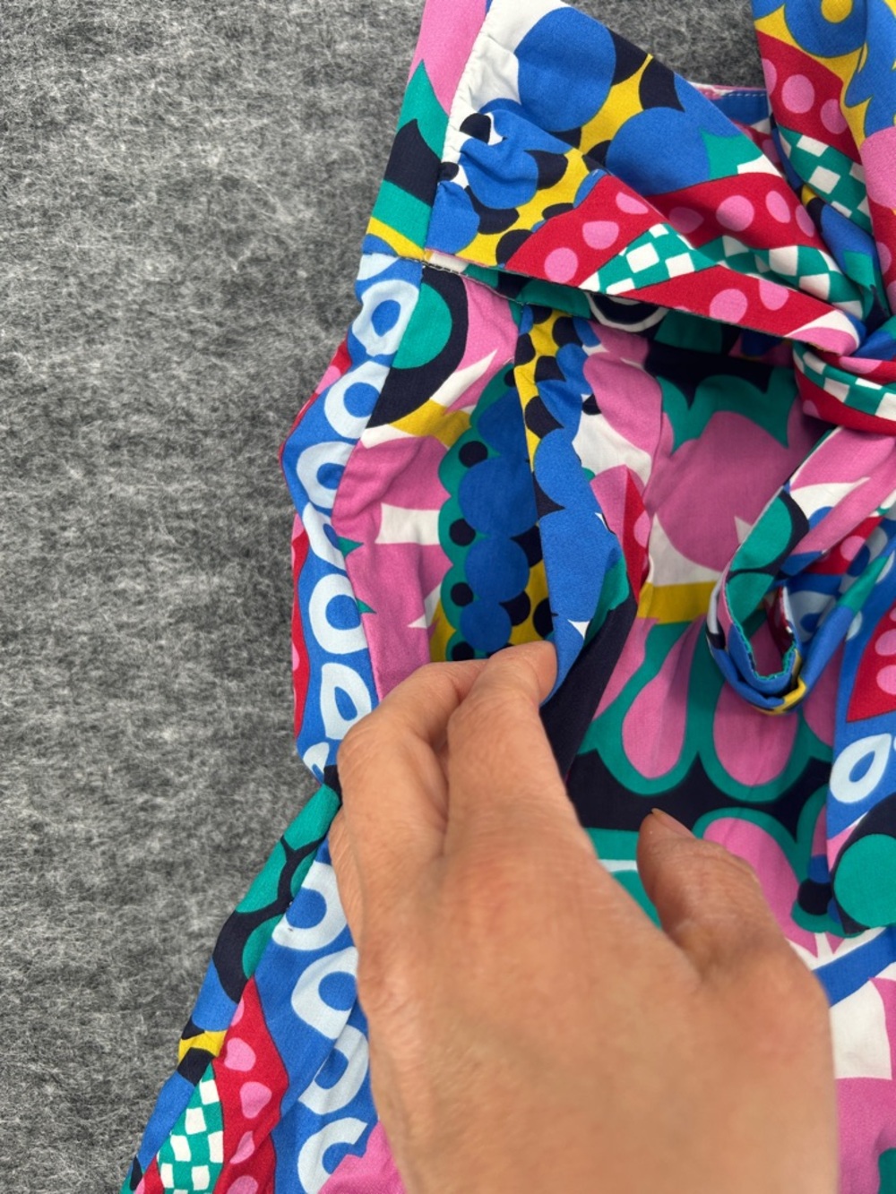 J. Crew Pink Blue Green Multi-Print Tie-Waist Skort - Picture 4 of 13